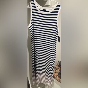 Nautical Sail White Summer Dress XL